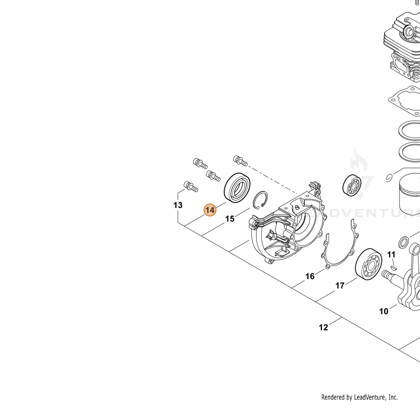 ECHO part V508000120 — IPL diagram snippet (6x zoom, amber highlight)