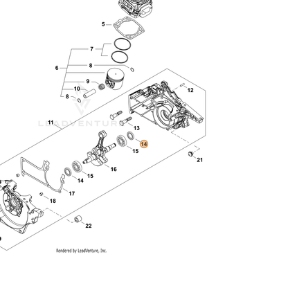 ECHO part V508000140 — IPL diagram snippet (6x zoom, amber highlight)