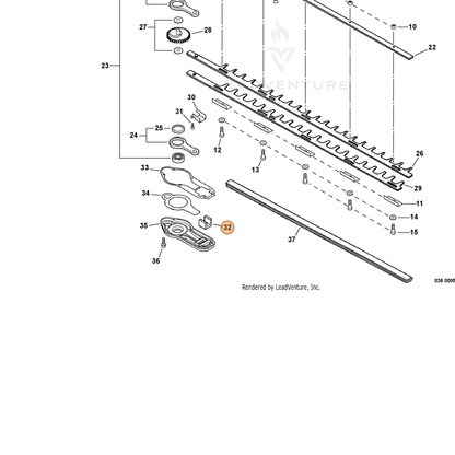ECHO part V541000100 — IPL diagram snippet (6x zoom, amber highlight)