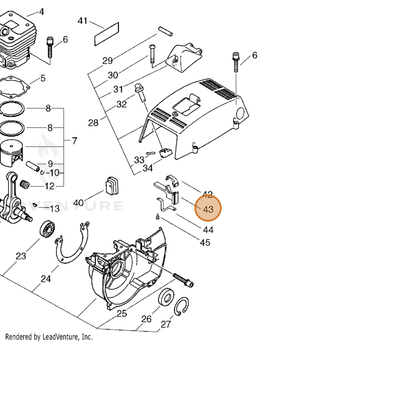 ECHO part V541000120 — IPL diagram snippet (6x zoom, amber highlight)