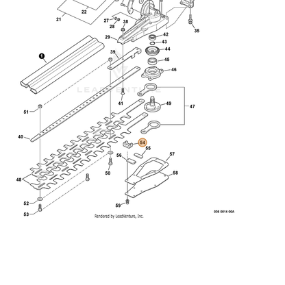 ECHO part V541000130 — IPL diagram snippet (6x zoom, amber highlight)