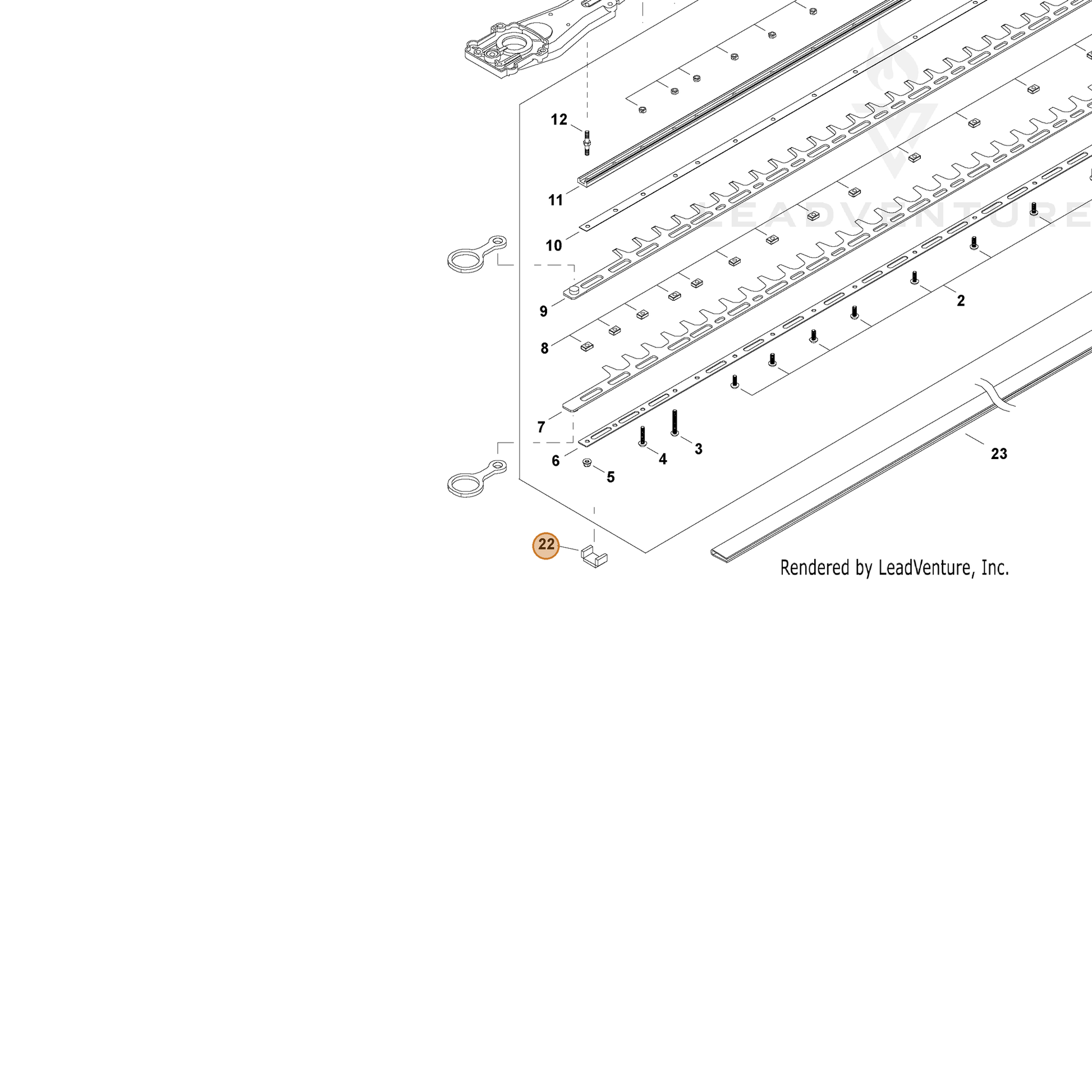 ECHO part V541000200 — IPL diagram snippet (6x zoom, amber highlight)