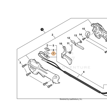 ECHO part V541000600 — IPL diagram snippet (6x zoom, amber highlight)