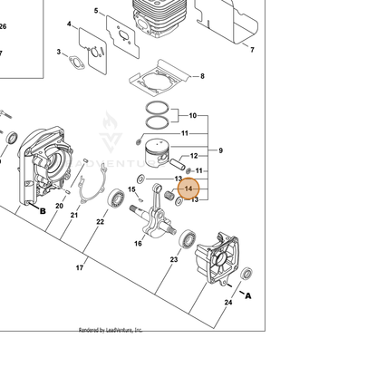ECHO part V555000010 — IPL diagram snippet (6x zoom, amber highlight)