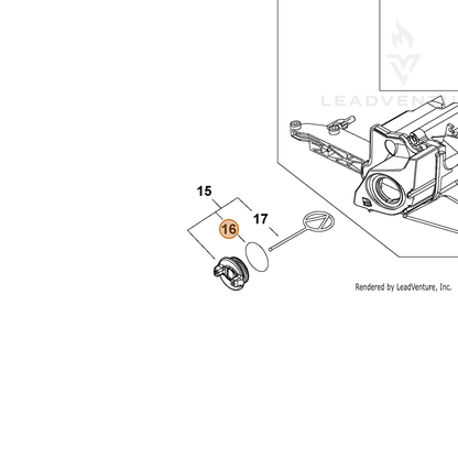 ECHO part V581000600 — IPL diagram snippet (6x zoom, amber highlight)