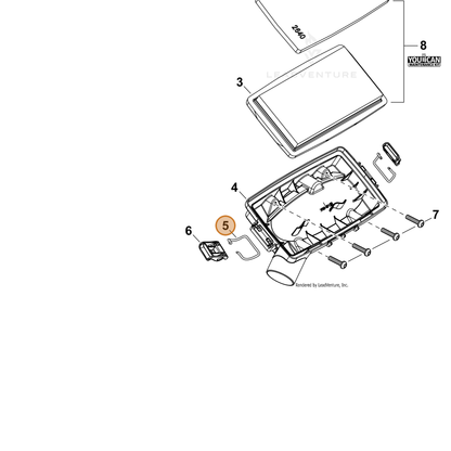 ECHO part V582000300 — IPL diagram snippet (6x zoom, amber highlight)