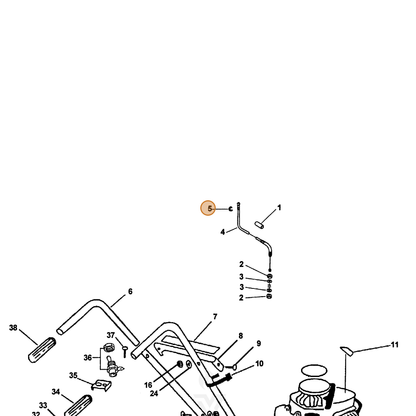 ECHO part V583000020 — IPL diagram snippet (6x zoom, amber highlight)