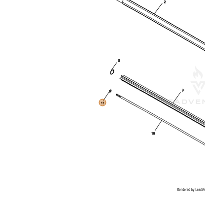 ECHO part V583000030 — IPL diagram snippet (6x zoom, amber highlight)