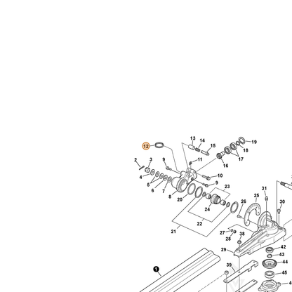 ECHO part V583000050 — IPL diagram snippet (6x zoom, amber highlight)