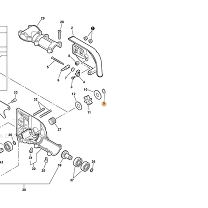 ECHO part V583000090 — IPL diagram snippet (6x zoom, amber highlight)