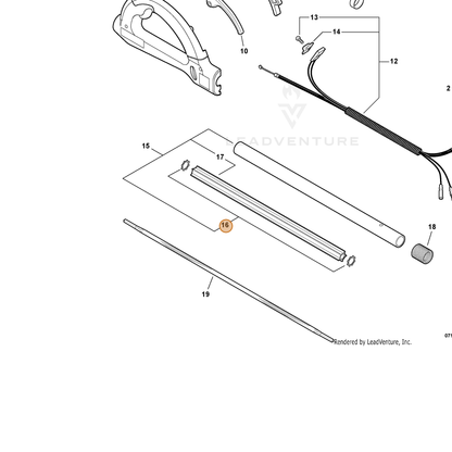 ECHO part V583000110 — IPL diagram snippet (6x zoom, amber highlight)