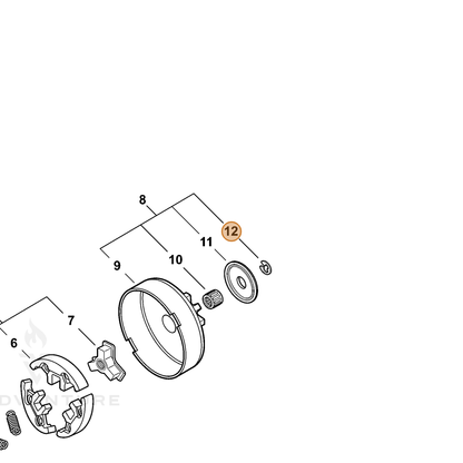 ECHO part V583000120 — IPL diagram snippet (6x zoom, amber highlight)