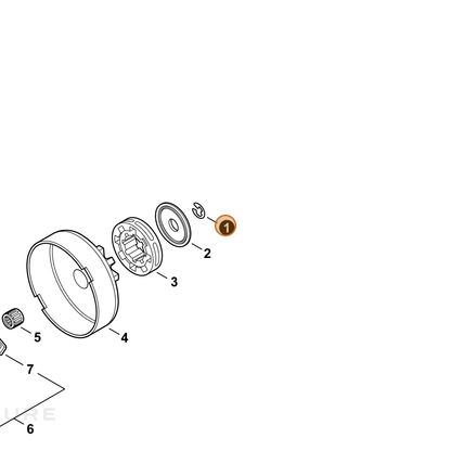 ECHO part V583000440 — IPL diagram snippet (6x zoom, amber highlight)
