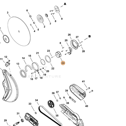 ECHO part V583000540 — IPL diagram snippet (6x zoom, amber highlight)