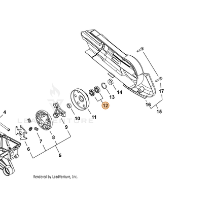 ECHO part V592000440 — IPL diagram snippet (6x zoom, amber highlight)
