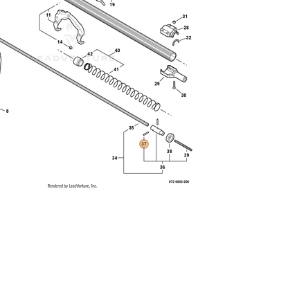 ECHO part V620000000 — IPL diagram snippet (6x zoom, amber highlight)
