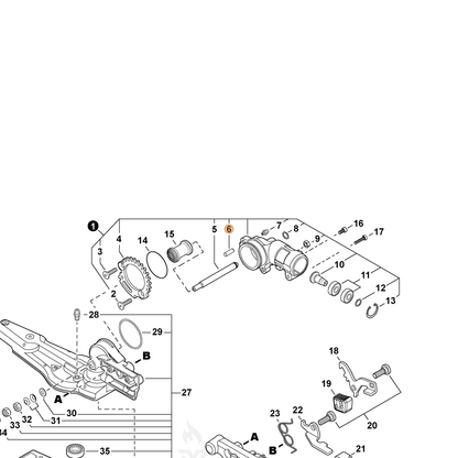 ECHO part V623000120 — IPL diagram snippet (6x zoom, amber highlight)