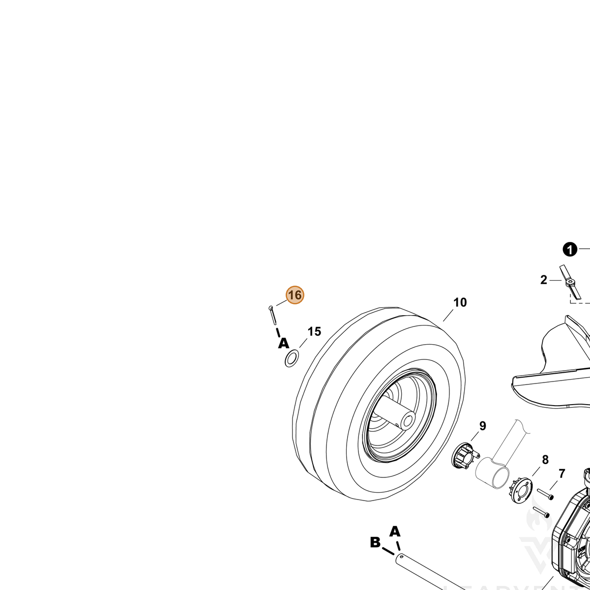 ECHO part V640001100 — IPL diagram snippet (6x zoom, amber highlight)