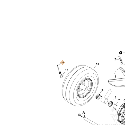 ECHO part V640001100 — IPL diagram snippet (6x zoom, amber highlight)