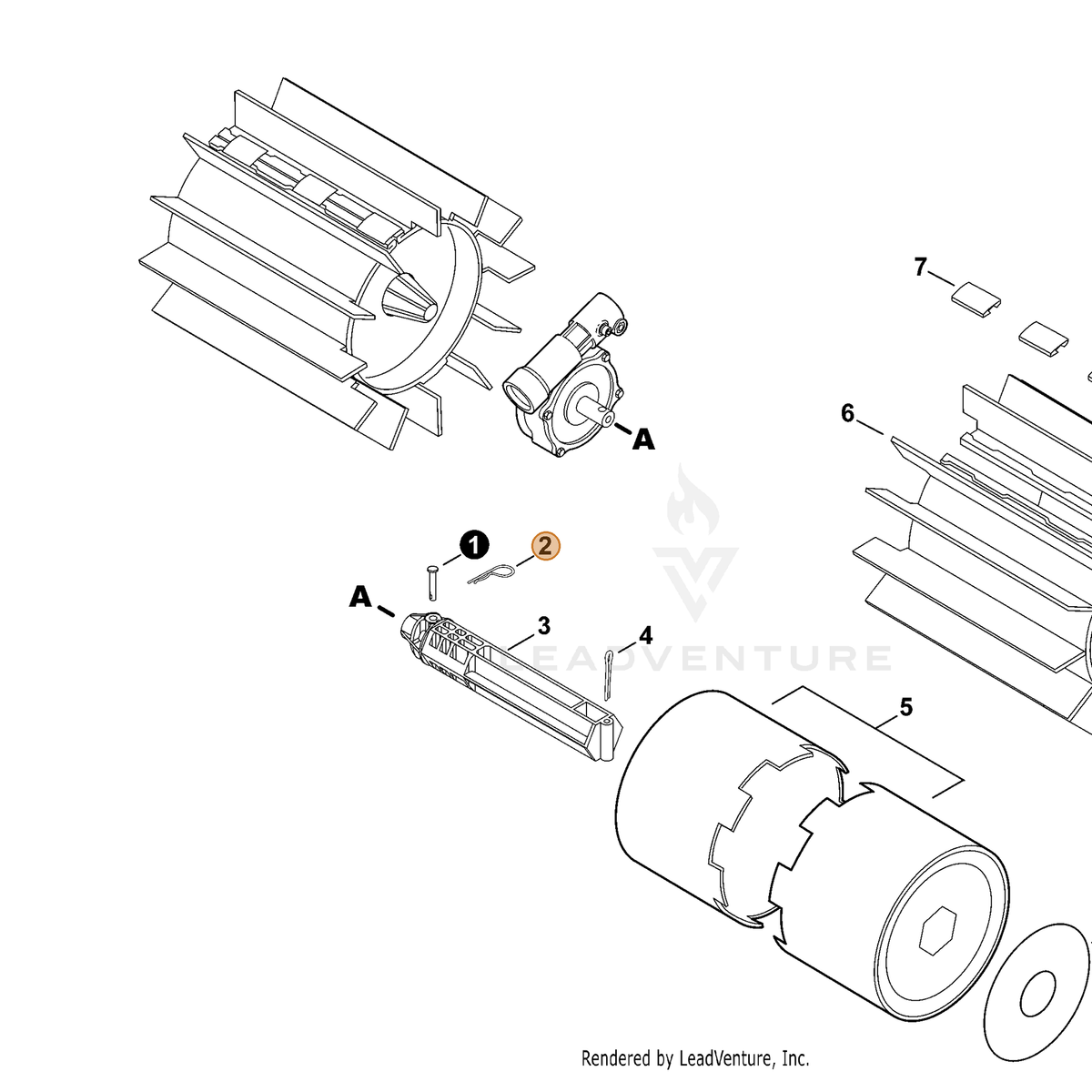 ECHO part V641000081 — IPL diagram snippet (6x zoom, amber highlight)