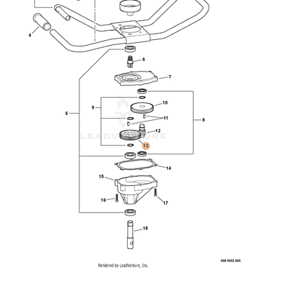 ECHO part V650000100 — IPL diagram snippet (6x zoom, amber highlight)