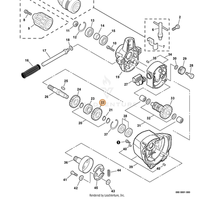 ECHO part V650000140 — IPL diagram snippet (6x zoom, amber highlight)
