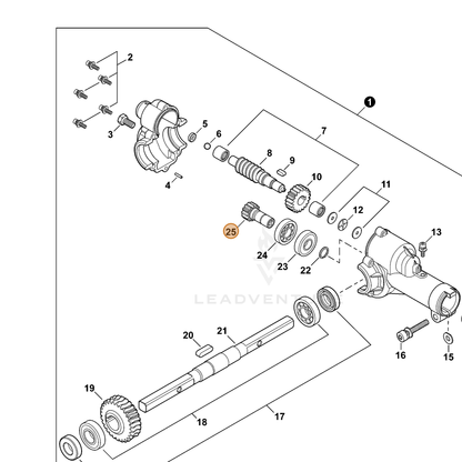 ECHO part V650000370 — IPL diagram snippet (6x zoom, amber highlight)