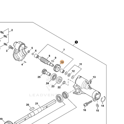 ECHO part V650000380 — IPL diagram snippet (6x zoom, amber highlight)