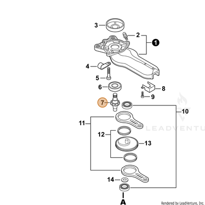 ECHO part V650000700 — IPL diagram snippet (6x zoom, amber highlight)