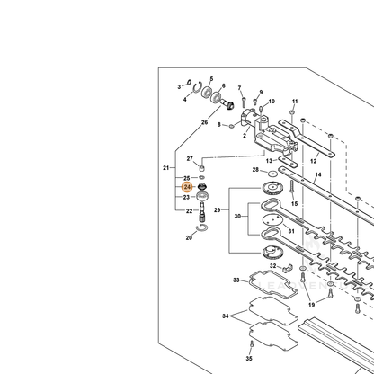 ECHO part V651000190 — IPL diagram snippet (6x zoom, amber highlight)