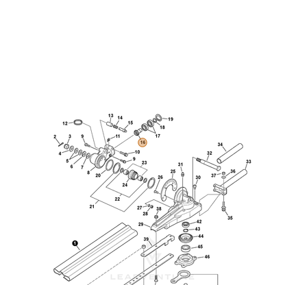 ECHO part V651000240 — IPL diagram snippet (6x zoom, amber highlight)