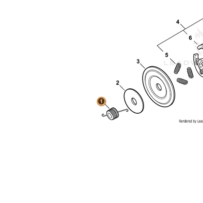 ECHO part V652000040 — IPL diagram snippet (6x zoom, amber highlight)