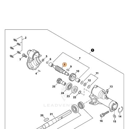 ECHO part V652000060 — IPL diagram snippet (6x zoom, amber highlight)