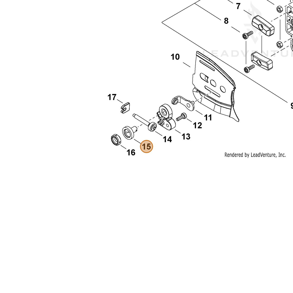 ECHO part V652000271 — IPL diagram snippet (6x zoom, amber highlight)