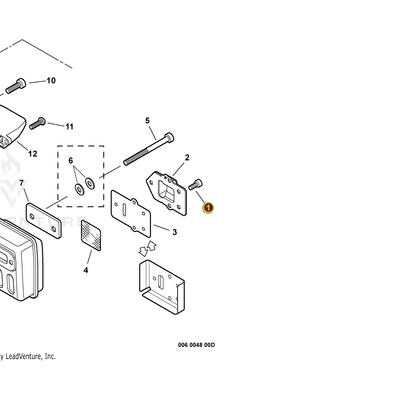 ECHO part V804000030 — IPL diagram snippet (6x zoom, amber highlight)