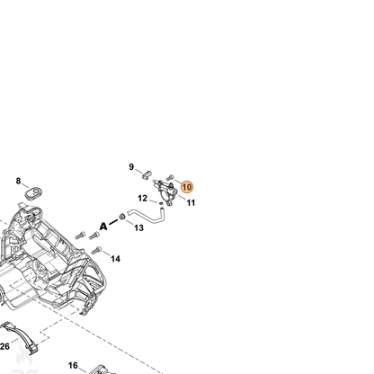 ECHO part V804000160 — IPL diagram snippet (6x zoom, amber highlight)