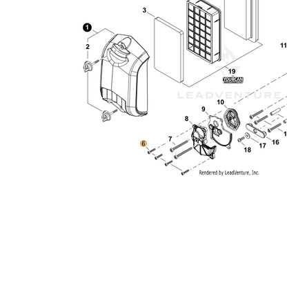 ECHO part V804000180 — IPL diagram snippet (6x zoom, amber highlight)