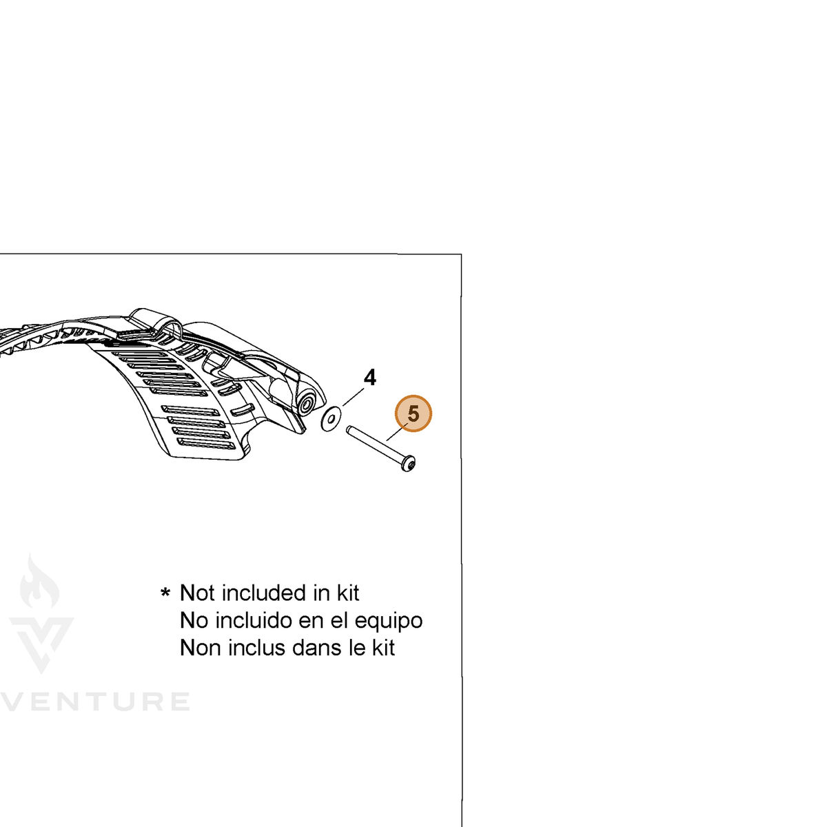 ECHO part V805000030 — IPL diagram snippet (6x zoom, amber highlight)