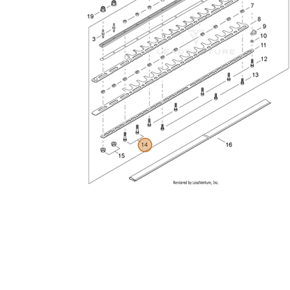 ECHO part V805000050 — IPL diagram snippet (6x zoom, amber highlight)