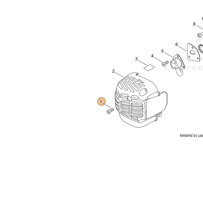 ECHO part V805000320 — IPL diagram snippet (6x zoom, amber highlight)