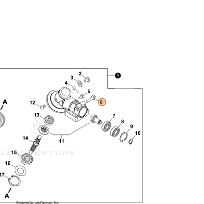 ECHO part V806000100 — IPL diagram snippet (6x zoom, amber highlight)