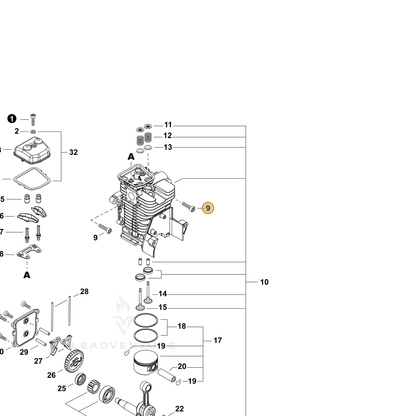 ECHO part V806000160 — IPL diagram snippet (6x zoom, amber highlight)