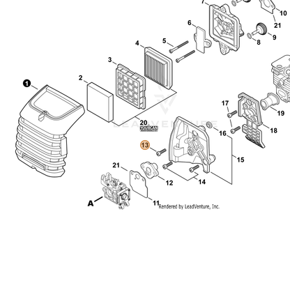 ECHO part V855000000 — IPL diagram snippet (6x zoom, amber highlight)
