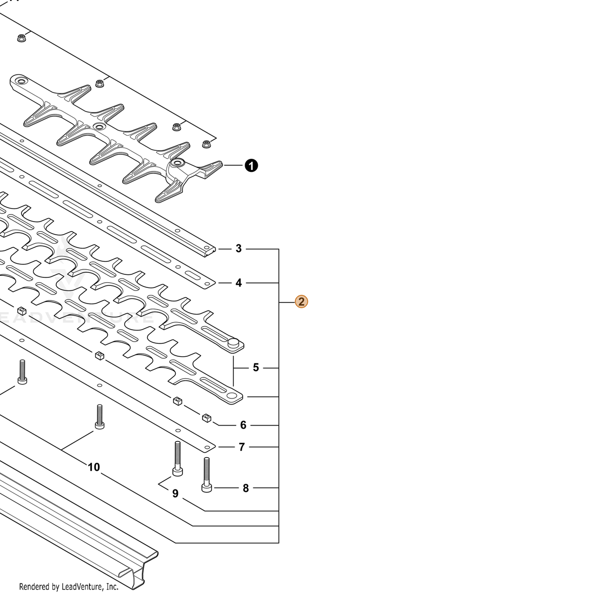 ECHO part X041000620 — IPL diagram snippet (6x zoom, amber highlight)