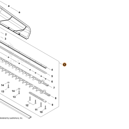 ECHO part X041000850 — IPL diagram snippet (6x zoom, amber highlight)