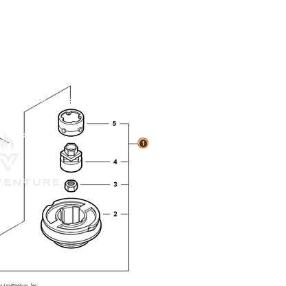 ECHO part X047000410 — IPL diagram snippet (6x zoom, amber highlight)