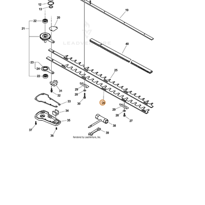 ECHO part X411000530 — IPL diagram snippet (6x zoom, amber highlight)