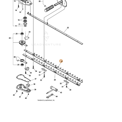 ECHO part X411000540 — IPL diagram snippet (6x zoom, amber highlight)