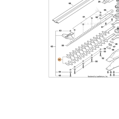 ECHO part X411000710 — IPL diagram snippet (6x zoom, amber highlight)