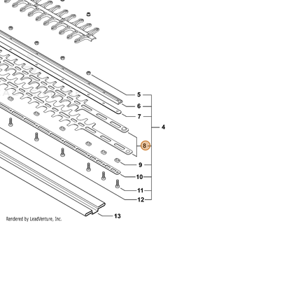 ECHO part X411001350 — IPL diagram snippet (6x zoom, amber highlight)